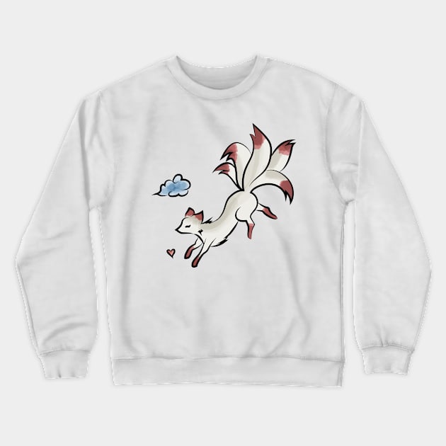 Fox Leap Crewneck Sweatshirt by Maolli Land